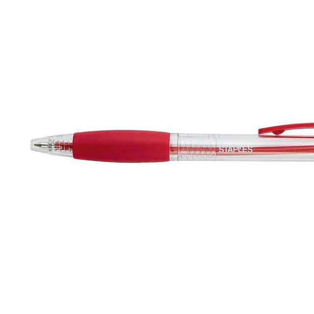 Alt view image 3 of 5 - Retractable Ballpoint Pens, Medium 1.0mm, Red Ink, 36-Pk | Bulk writing pens for offices, classrooms, and administrative use
