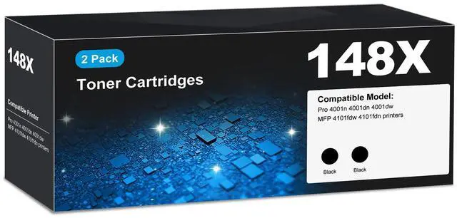 Main image of 148X Toner Cartridges 4001n 4101fdw for HP 148X 148A W1480X W1480A Toner Cartridge black (2-pack), LaserJet 4101 fdw 4001n Toner Cartridge, for HP Laser Jet Pro MFP 4001n 4101fdw 4001dn 4001dw 4101fdn