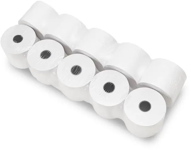 Alt view image 4 of 6 - Paper Rolls One-Ply Adding Machine/Calculator 2-1/4" x 150 ft White 100/Ctn
