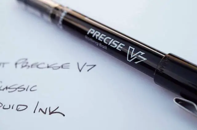 Alt view image 5 of 7 - Precise V7 Stick Rolling Ball Pens, Fine Point (.7mm), Assorted Colors Black/Blue Ink, 4-pk;