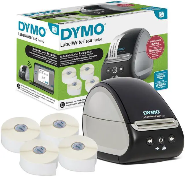 Main image of LabelWriter 550 Turbo Label Printer Bundle Label Maker with Direct Thermal Printing Automatic Includes Address Labels Multipurpose Labels Durable Multipurpose