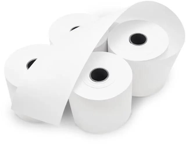 Alt view image 5 of 6 - Paper Rolls One-Ply Adding Machine/Calculator 2-1/4" x 150 ft White 100/Ctn