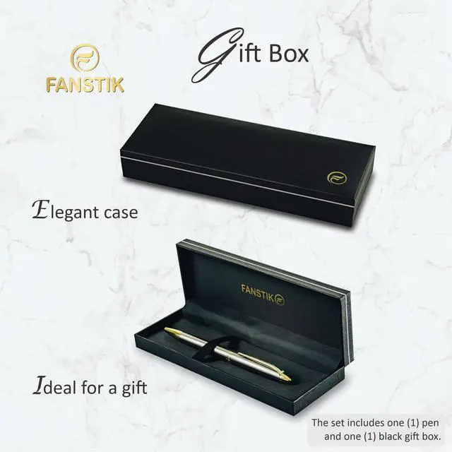 Alt view image 3 of 7 - Customized BallPoint pen with name (MADE IN USA), stainless steel, Silver and gold, luxury engraved pen personalized for men and for women. (BallPoint Silver-Gold)