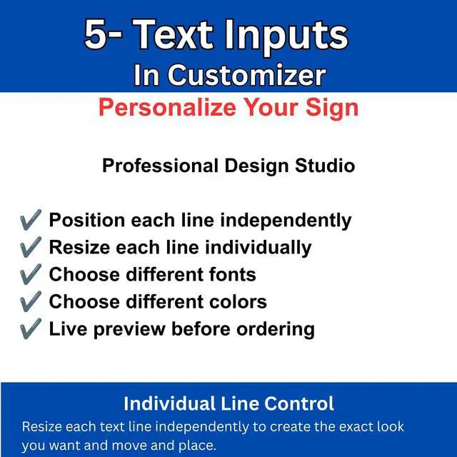 Alt view image 3 of 7 - Custom Signs Outdoor Metal for Home Office Business, Personalized, Door, Porch, Delivery, Man Cave, Shop, Garage, Street. For Outside or Inside Use. Our Metal Signs Are UV Printed Solid Aluminum 18x12