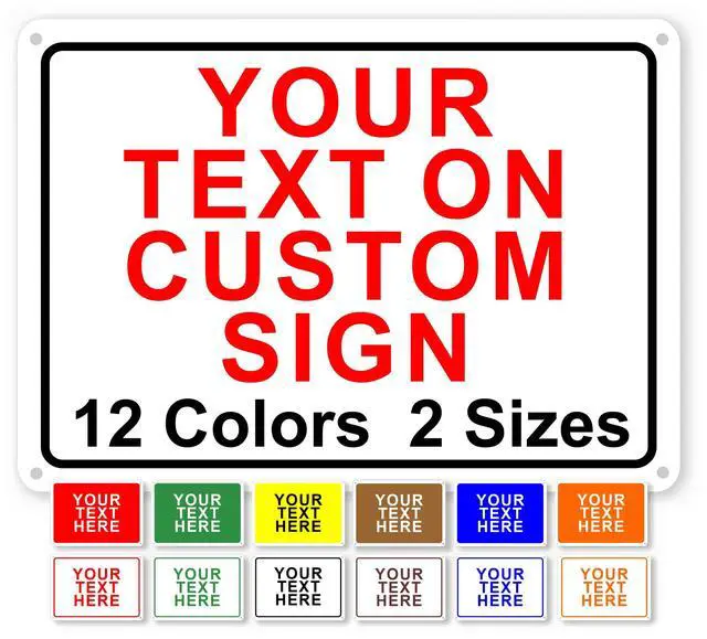 Alt view image 2 of 7 - Custom Signs Outdoor Metal for Home Office Business, Personalized, Door, Porch, Delivery, Man Cave, Shop, Garage, Street. For Outside or Inside Use. Our Metal Signs Are UV Printed Solid Aluminum 18x12