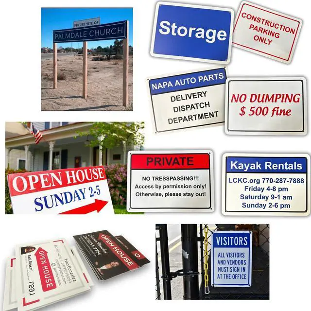 Alt view image 7 of 7 - Custom Signs Outdoor Metal for Home Office Business, Personalized, Door, Porch, Delivery, Man Cave, Shop, Garage, Street. For Outside or Inside Use. Our Metal Signs Are UV Printed Solid Aluminum 18x12