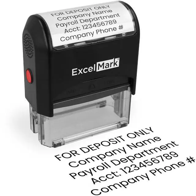 Main image of Bank Deposit Stamp - Ideal for Effiecient Banking Document Management with Deposit Stamps, Perfect for Professional Settings - Choose from 5 Ink Colors (Extra Large)