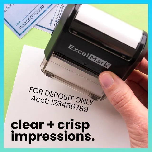 Alt view image 3 of 7 - Bank Deposit Stamp - Ideal for Effiecient Banking Document Management with Deposit Stamps, Perfect for Professional Settings - Choose from 5 Ink Colors (Extra Large)