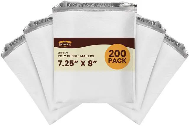 Main image of 7.25x8" #CD Poly Bubble Mailers 200 Pack, Padded Envelopes, Self Seal, Waterproof Shipping Bags for Shipping & Packaging