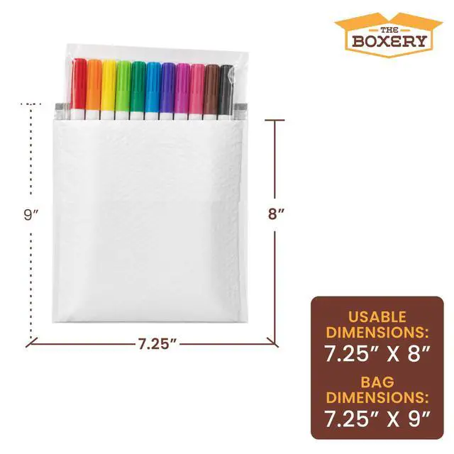 Alt view image 2 of 7 - 7.25x8" #CD Poly Bubble Mailers 200 Pack, Padded Envelopes, Self Seal, Waterproof Shipping Bags for Shipping & Packaging
