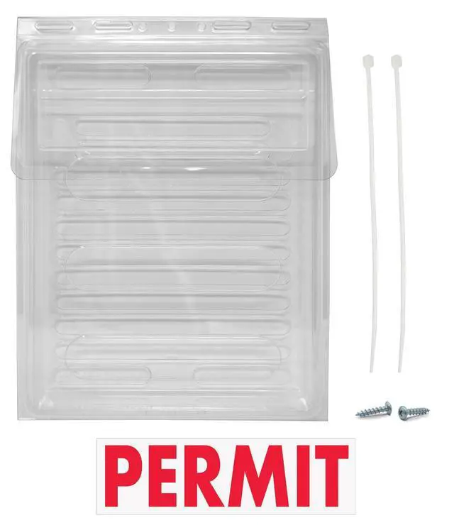 Alt view image 3 of 7 - Outdoor Permit Brochure Box - Easy to Use Take One Document Holder Can Hold 200, 8.5 x 11 Documents, Flyers & Brochures or Other Outdoor Marketing Needs (PERMIT - Box, Pack of 5)