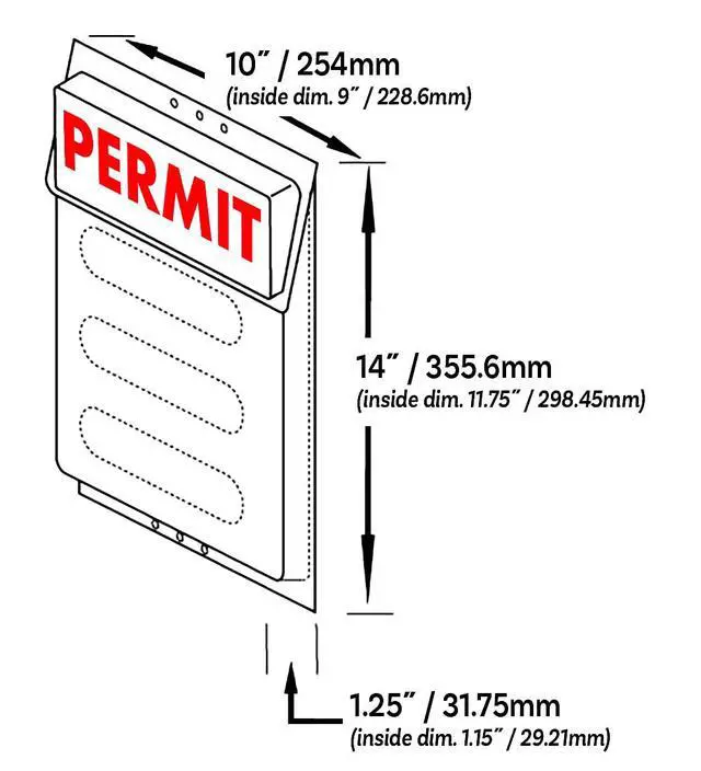 Alt view image 4 of 7 - Outdoor Permit Brochure Box - Easy to Use Take One Document Holder Can Hold 200, 8.5 x 11 Documents, Flyers & Brochures or Other Outdoor Marketing Needs (PERMIT - Box, Pack of 5)