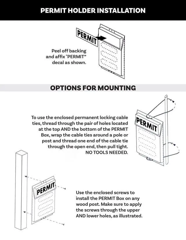 Alt view image 6 of 7 - Outdoor Permit Brochure Box - Easy to Use Take One Document Holder Can Hold 200, 8.5 x 11 Documents, Flyers & Brochures or Other Outdoor Marketing Needs (PERMIT - Box, Pack of 5)