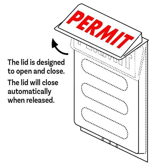Alt view image 5 of 7 - Outdoor Permit Brochure Box - Easy to Use Take One Document Holder Can Hold 200, 8.5 x 11 Documents, Flyers & Brochures or Other Outdoor Marketing Needs (PERMIT - Box, Pack of 5)