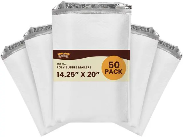 Main image of 14.25x20" #7 Poly Bubble Mailers 50 Pack, Padded Envelopes, Self Seal, Waterproof Shipping Bags for Shipping & Packaging