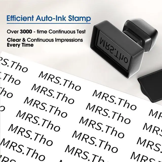 Alt view image 5 of 6 - Self Inking Custom Name Stamp - Personalized 1 Line Stamp for Office, Teacher, Business Label with Clear, Consistent Impressions & Effortless Stamping