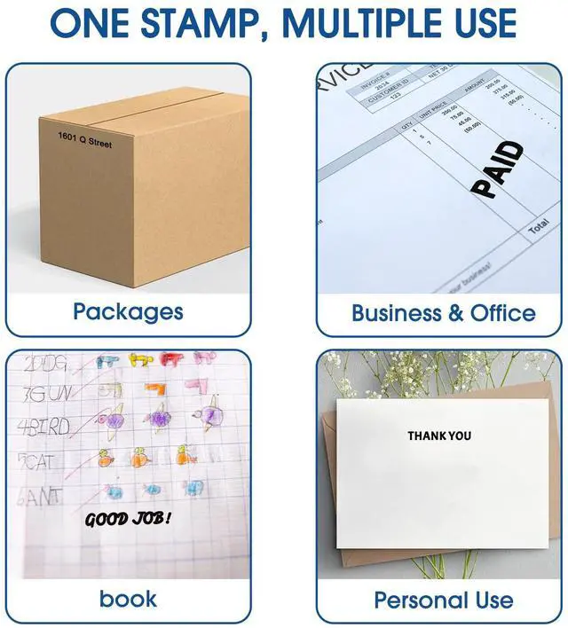 Alt view image 6 of 6 - Self Inking Custom Name Stamp - Personalized 1 Line Stamp for Office, Teacher, Business Label with Clear, Consistent Impressions & Effortless Stamping