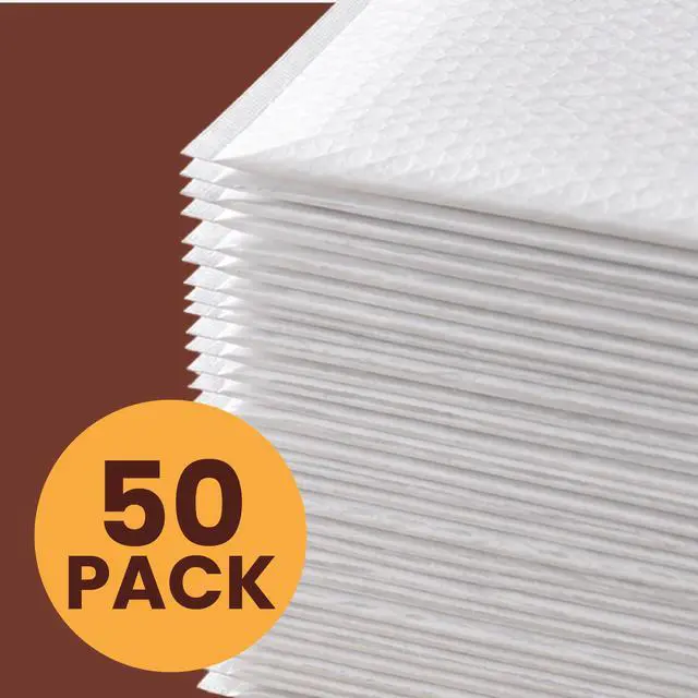 Alt view image 3 of 7 - 12.5x19" #6 Poly Bubble Mailers 50 Pack, Padded Envelopes, Self Seal, Waterproof Shipping Bags for Shipping & Packaging