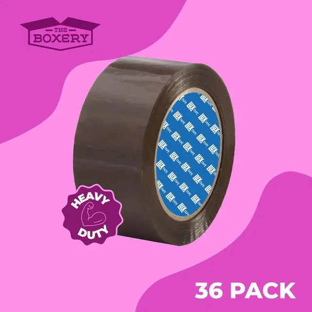 Alt view image 4 of 7 - 2" x 110 Yards Tan Packing Tape 36 Roll Carton Strong Industrial Grade Adhesive for Shipping, Moving & Packaging Heavy Duty 2.2 Mil Box Sealing Tape