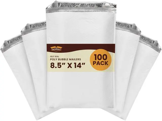 Main image of 8.5x14.5" #3 Poly Bubble Mailers 100 Pack, Padded Envelopes, Self Seal, Waterproof Shipping Bags for Shipping & Packaging
