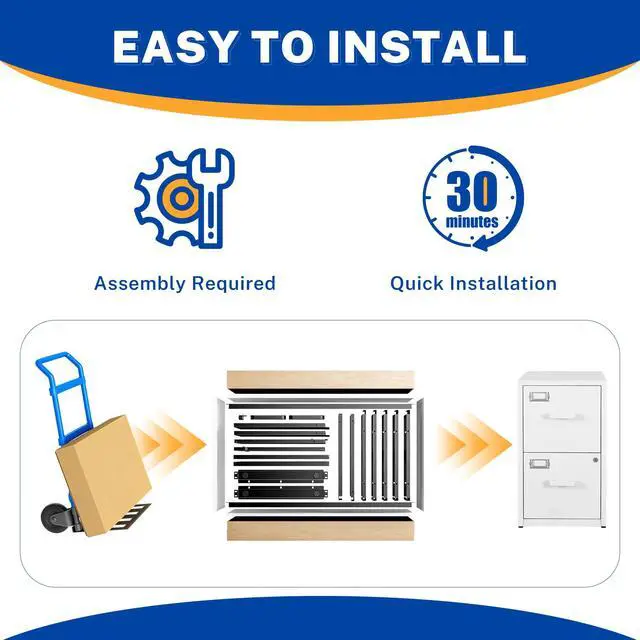 Alt view image 4 of 7 - 2 Drawer File Cabinet with Lock Vertical Filing Storage Office Home Steel Vertical File Cabinets for Letter Size File Cabinet Locked,Assembly Required
