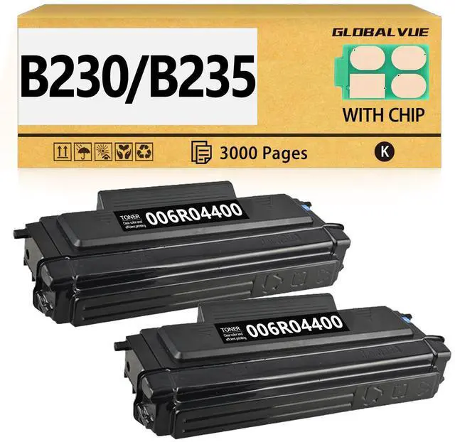 Main image of B230 B225 B235 High Yield (3000 Pages) Black Toner Cartridge 2 Pack (with Chip) Compatible with B230 (006R04399 006R04400 006R04401) Black Toner Replacement for B230 B225 B235 Printer