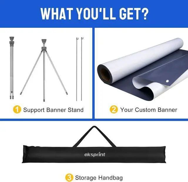 Alt view image 4 of 7 - Custom Banner with X Stand 31.5" X 70.86", Banners and Signs Customize, Custom Retractable Banner with Travel Bag for Display, Store, Wedding, Graduation, Outdoor Indoor Events