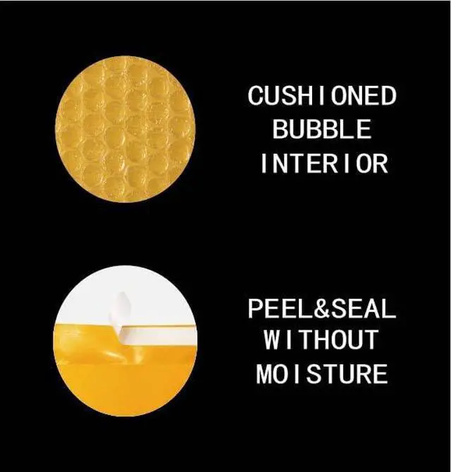 Alt view image 4 of 6 - #0 6x9 Kraft Bubble Mailers 300 Pack - Padded Envelopes for Shipping Small Business Supplies - Self Seal Cushioned Mailing Envelopes for Jewelry, Cosmetics, Photos - Gold Kraft Paper