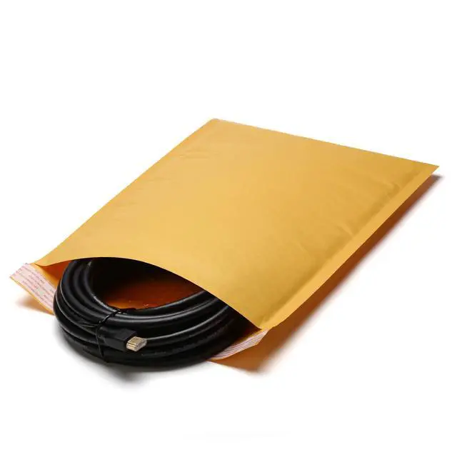 Alt view image 2 of 6 - 4x8 Kraft Bubble Mailers | 500 Padded Envelopes Included - Self Sealing Shipping Bags - #000