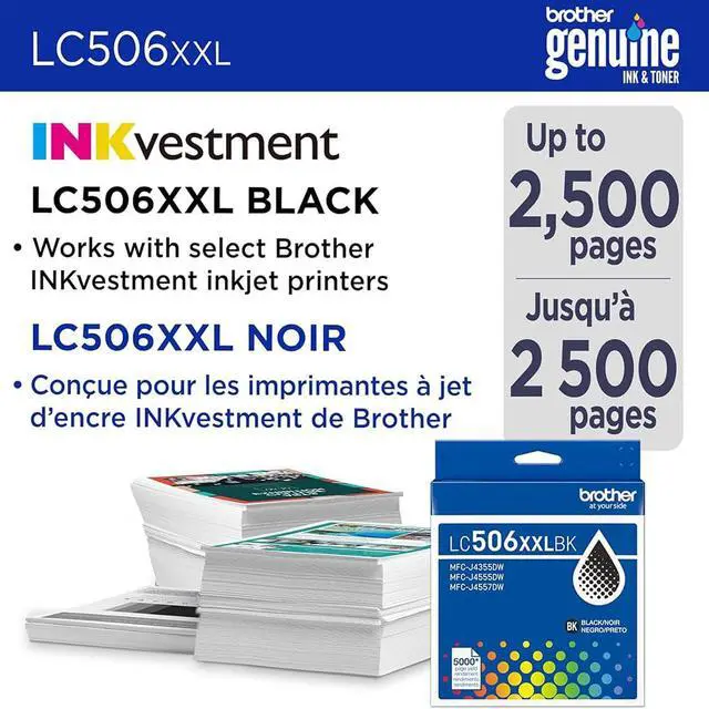 Alt view image 3 of 7 - Genuine LC506XXLBKS Black Super High-Yield Ink Cartridge, Up to 5,000 Pages Bundle with Deco Essentials Printer eBook for MFC-J4555DW, MFC-J4355DW, MFC-J6960DW, MFC-J6975DW