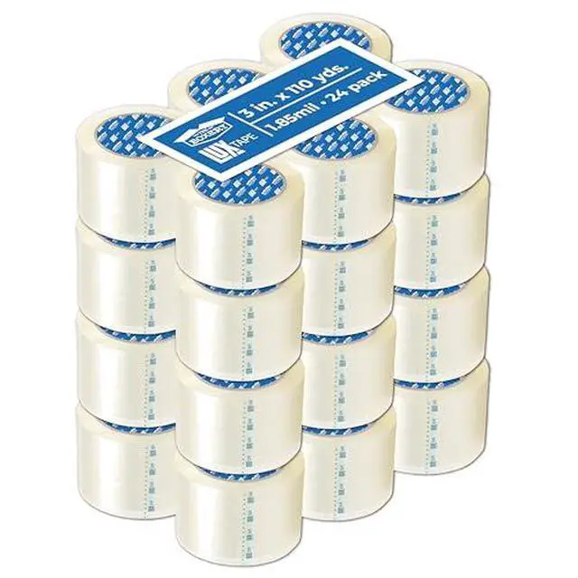 Alt view image 2 of 7 - 3" x 110 Yards Clear Packing Tape 24 Roll Carton Warehouse Grade Adhesive for Shipping, Moving & Packaging Standard Strength 1.85 Mil Box Sealing Tape