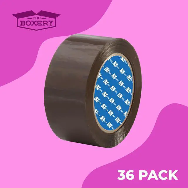 Alt view image 4 of 6 - 2" x 110 Yards Tan Packing Tape 36 Roll Carton Warehouse Grade Adhesive for Shipping, Moving & Packaging Standard Strength 1.85 Mil Box Sealing Tape