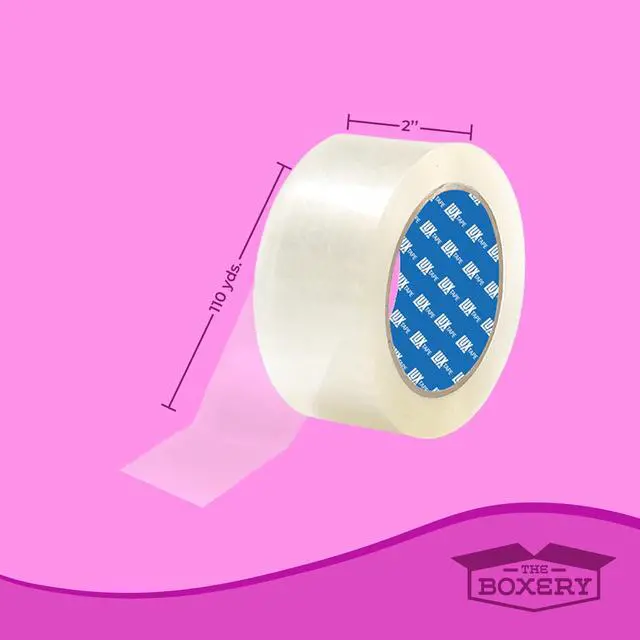 Alt view image 3 of 6 - 2" x 110 Yards Clear Packing Tape 6 Roll Carton Warehouse Grade Adhesive for Shipping, Moving & Packaging Standard Strength 1.85 Mil Box Sealing Tape