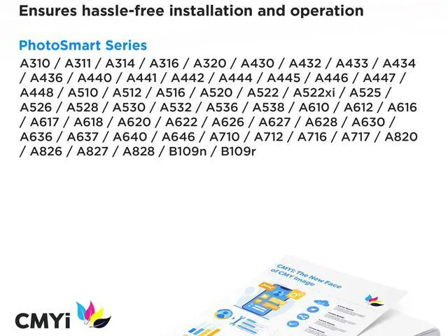 Alt view image 2 of 5 - 110 Color Replacement Ink Cartridge for HP PhotoSmart A617, A618, A620, A622, A626, A627, A628, A630, A636, A637, A640, A646, A710, A712, A716, A717, A820, A826, A827, A828 Printer (3 Tricolor)