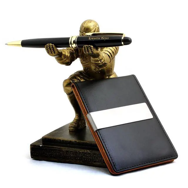 Alt view image 5 of 7 - Custom Engraved Pen & Money Clip Wallet Gift Set Personalized Ballpoint Pen with Refill, Luxury Gift Box for Men