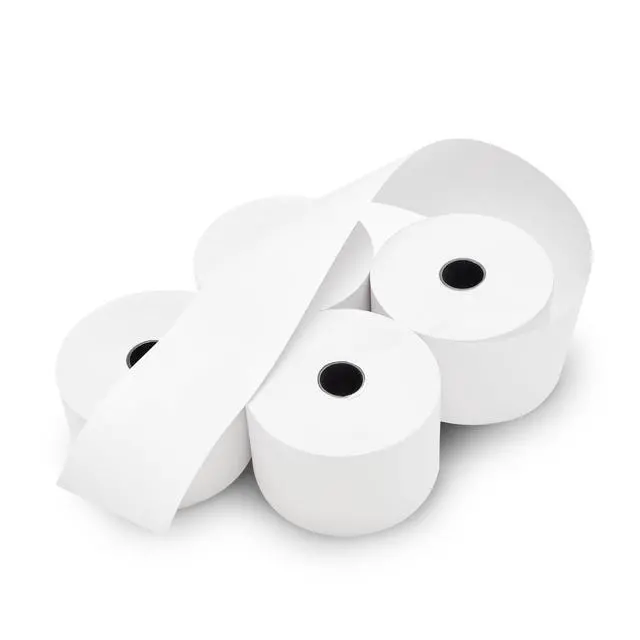 Alt view image 5 of 6 - 100 ROLLS SHARP ER A-320 330 4100 460 470 44mm 1.75 CASH REGISTER TAPE PAPER ROLL