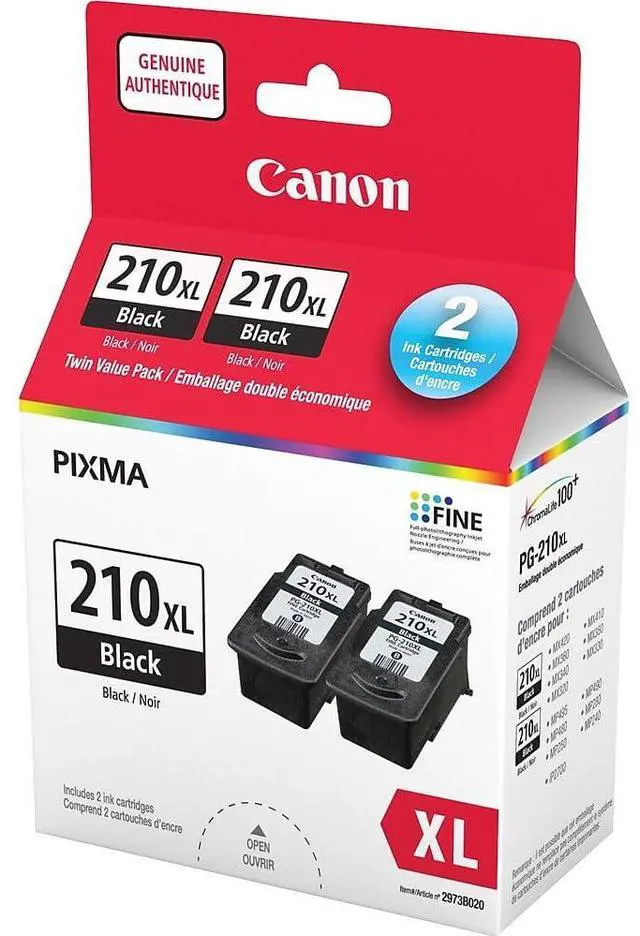 Main image of PG-210XL Black Ink Cartridge Double Pack