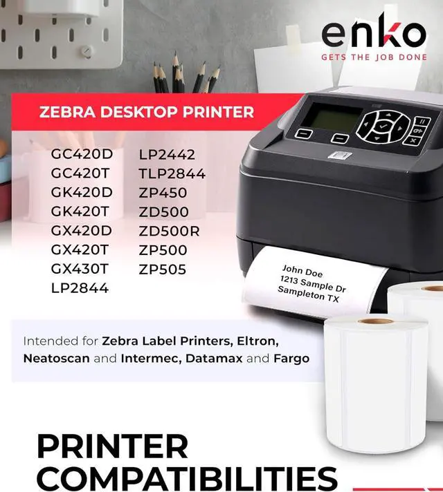 Alt view image 2 of 6 - 4 x 2 in 48 Rolls | 36000 Direct Thermal Address and Shipping Labels | Perforated, Strong Adhesive, Mailing, Barcode, FBA Stickers and FNSKU Labels Compatible with Zebra and Eltron Printers