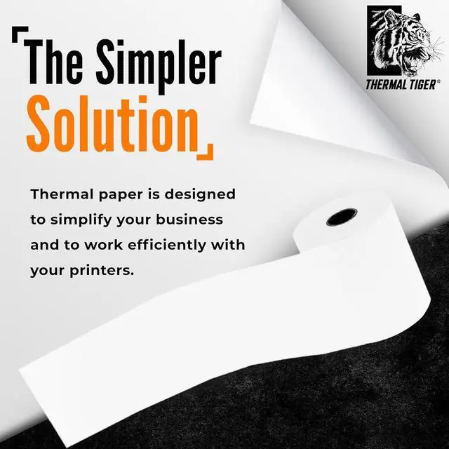 Alt view image 2 of 7 - 3 1/8" x 230' Thermal Receipt Paper Rolls (50 Rolls) BPA-Free, Universal POS Compatibility for Clover, Epson, & Verifone Crisp Printing & 5-Year Image Life