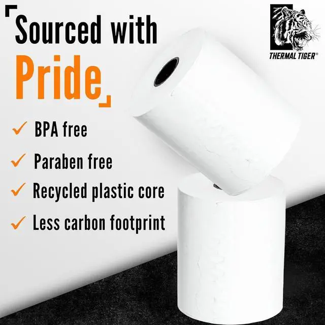 Alt view image 6 of 7 - 3 1/8" x 230' Thermal Receipt Paper Rolls (50 Rolls) BPA-Free, Universal POS Compatibility for Clover, Epson, & Verifone Crisp Printing & 5-Year Image Life