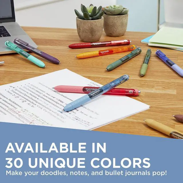 Alt view image 4 of 7 - InkJoy Gel Pens, Medium Point, Pure Blue, 12 Count