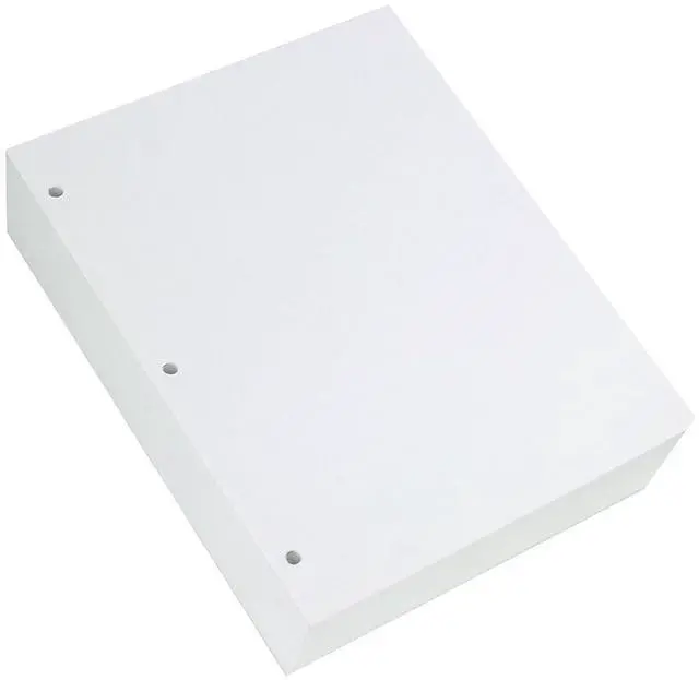 Alt view image 4 of 5 - Copy Paper, 8.5x11 Inch, 3-Hole Punched, For Office & School | Pre-punched white paper ready for standard 3-ring binders. Sold by the case