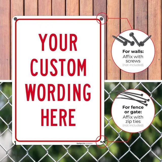 Alt view image 4 of 7 - Custom Sign, Personalized Metal Signs, Customize for Office, Business, | Workplace, office, Home, Delivery Signs, 10x14 Inches, Rust Free