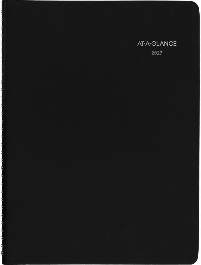 Alt view image 6 of 7 - 2027 Appointment Book Planner, Weekly, 8" x 11", Quarter-Hourly, DayMinder, Black (G5200027)