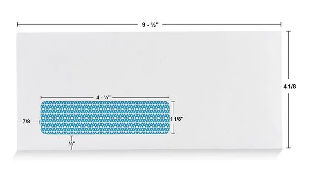Alt view image 4 of 5 - 500#10 Custom Printed Single Left Window Envelopes - Text and Logo Customization - Gummed Closure - Size 4-1/8x9-1/2 Inches -24LB-500 Count (7-35310)