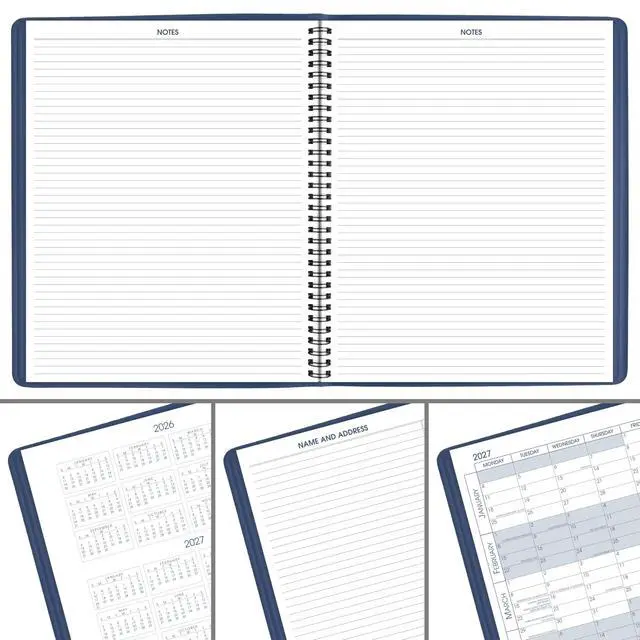 Alt view image 6 of 7 - 2027 Planner, Monthly, 15-Month Jan-Mar, 9" x 11", Unruled Daily Blocks, Blue (702502027)