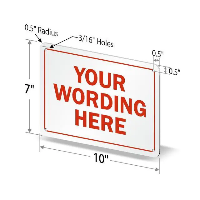 Alt view image 7 of 7 - Custom Metal Sign - 07"x10" Personalized Custom Sign for Outside, Delivery, Office, Wedding, Name, Business, AirBnB, Rust-Free 40 mil Laminated Aluminum, Made in USA, 100+ Years of Expertise