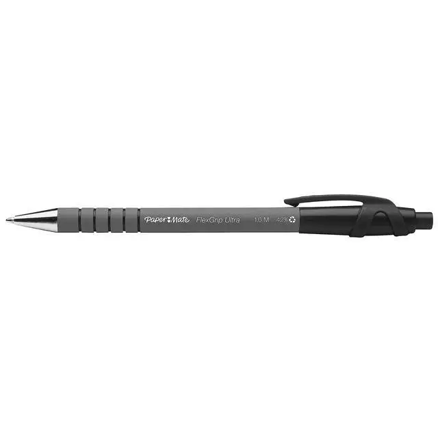 Alt view image 3 of 5 - FlexGrip Ultra Retractable Ballpoint Pens, Medium Point (1.0mm), Black Ink, 12 Count - Writing, Journaling, Note-Taking, Office Supplies