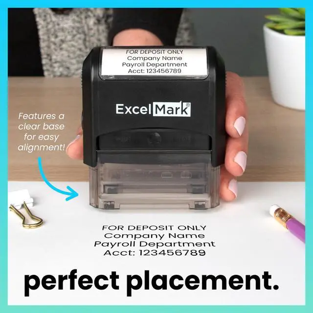 Alt view image 5 of 7 - Bank Deposit Stamp - Ideal for Effiecient Banking Document Management with Deposit Stamps, Perfect for Professional Settings - Choose from 5 Ink Colors (Large)
