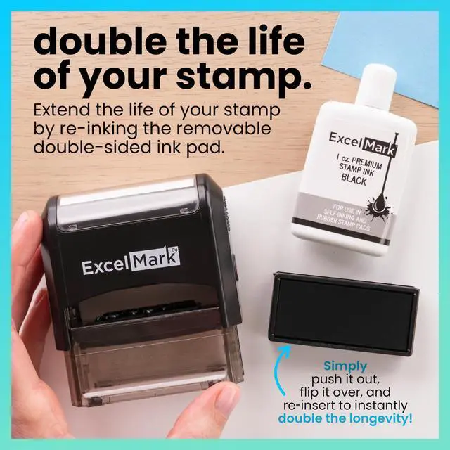 Alt view image 6 of 7 - Bank Deposit Stamp - Ideal for Effiecient Banking Document Management with Deposit Stamps, Perfect for Professional Settings - Choose from 5 Ink Colors (Large)